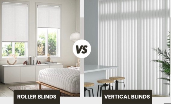 В чем разница между рулонными шторами и вертикальными жалюзи?
